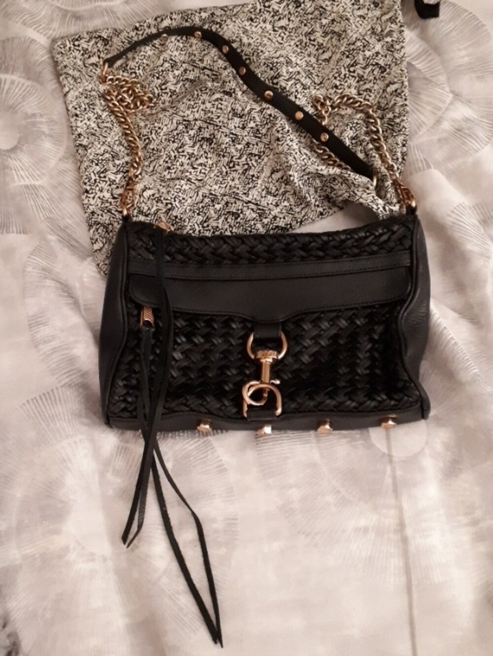 Rebecca Minkoff Woven MAC Rose Gold Hardware Vintage